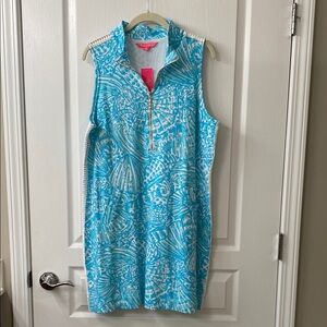 Lilly Pulitzer Blue and White Sleeveless Dress
